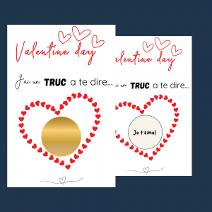 CARTE A GRATTER - JE T'AIME VALENTINE DAY