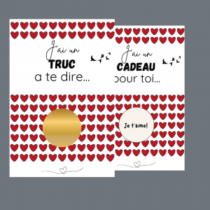CARTE A GRATTER - JE T'AIME COEUR