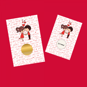CARTE A GRATTER - JE T'AIME AMOUR